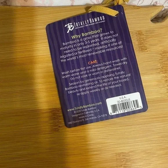 Totally Bamboo Cutting Board USA Shaped Limited Edition Kitchen Gadget New - Picture 4 of 5